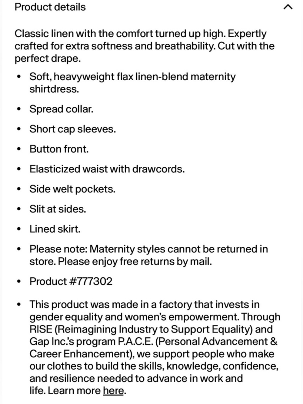 NWOT Gap Maternity Linen Blend Midi Black Shirt Dress Sz Medium - Picture 7 of 8